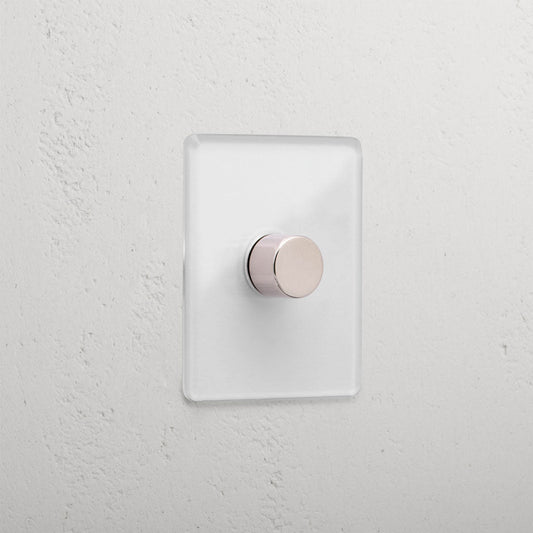 Skorter | 1G Two Way Dimmer Slimline Switch - Clear Polished Nickel