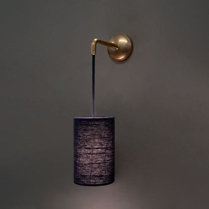 Skorter | Primrose Small Hanging Wall Lamp Basalt Gray - Antique Brass