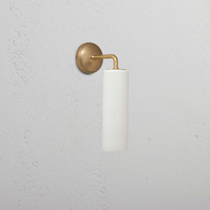 Skorter | Claremont Small Wall Lamp Fine Porcelain - Antique Brass
