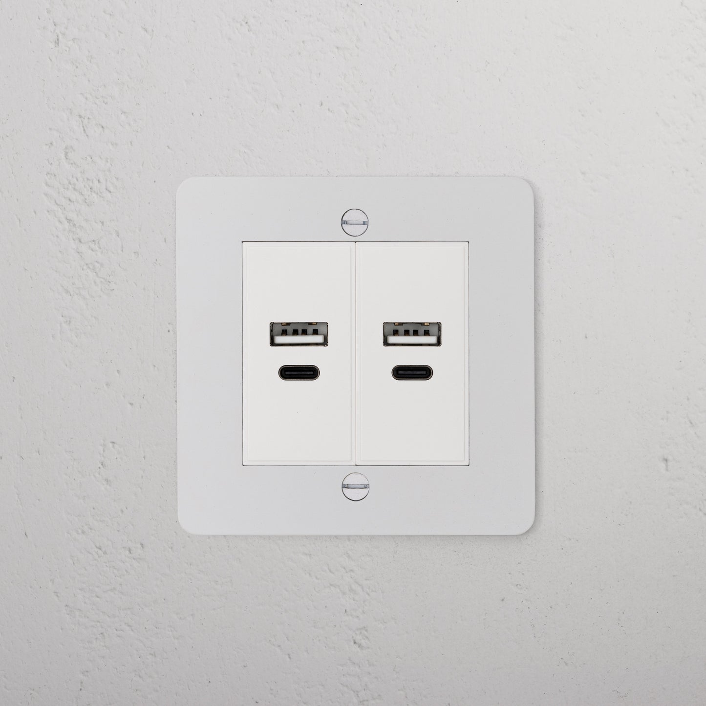 Skorter | 2x USB A+C Socket - Malbar White
