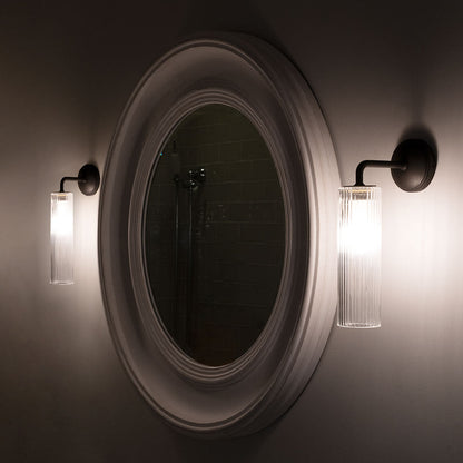 Skorter | Claremont Small Wall Lamp Fluted Glass - Bronze