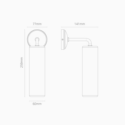 Skorter | Claremont Small Wall Lamp Fine Porcelain - Polished Nickel
