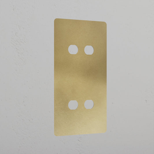 Skorter | 4G Vertical Switch Plate - Antique Brass