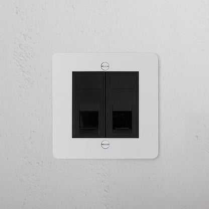 Skorter | 2x CAT6 connector - Malbar black