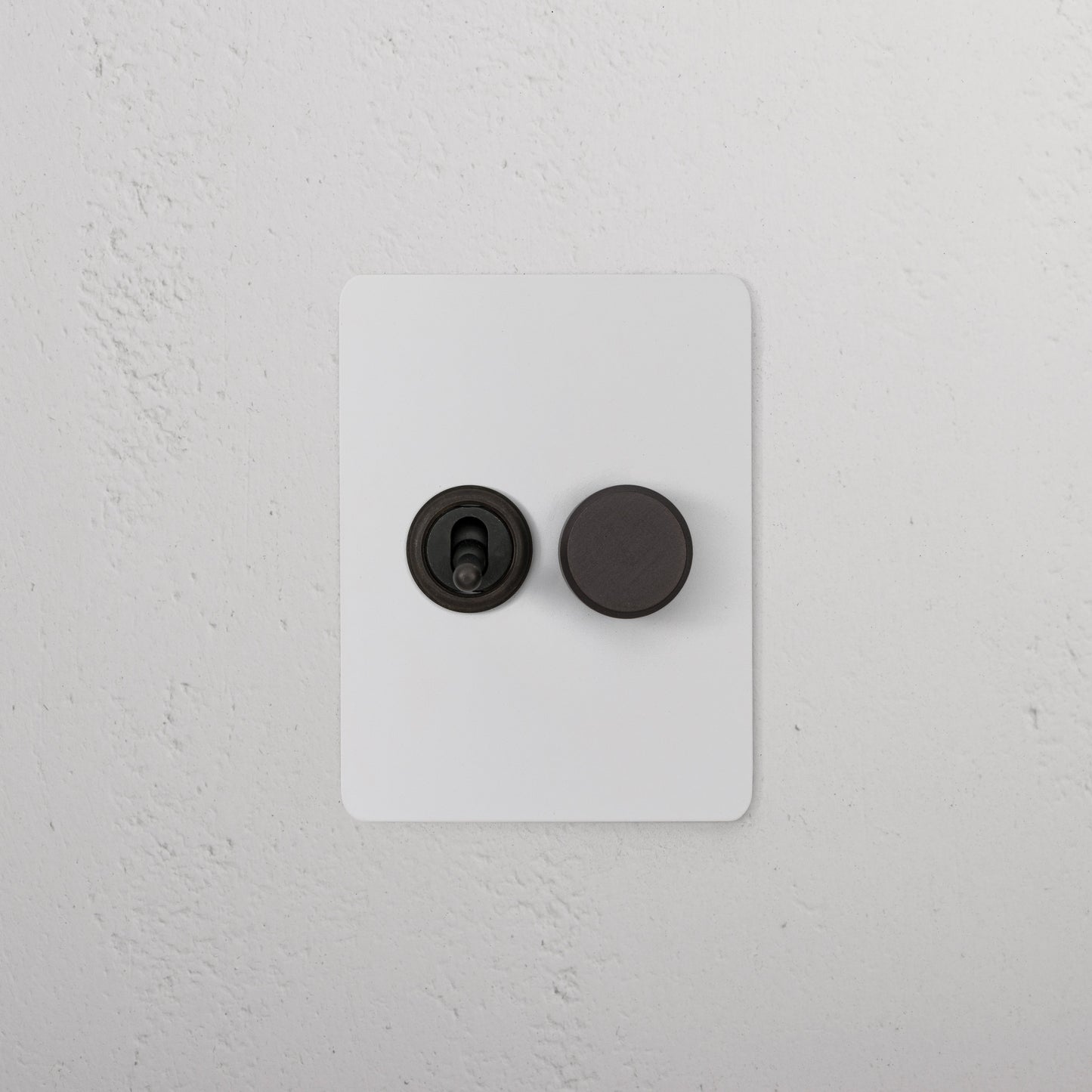 Skorter | 2G Mixed Slimline Switch 1T1D - Malbar Bronze