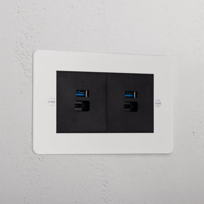 Skorter | 2X USB A+C Fast Charging Port - Malbar Black