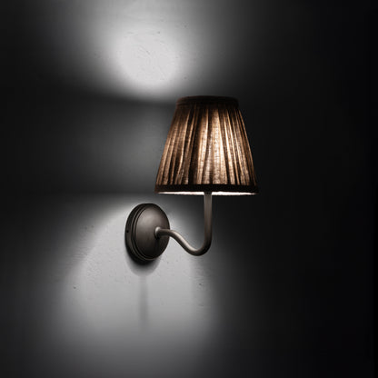 Skorter | Malvern Small Wall Lamp Pleated Natural Beige - Bronze