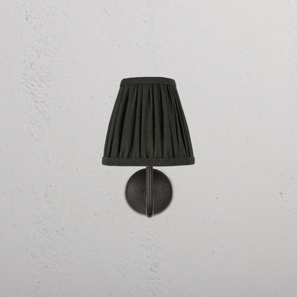 Skorter | Malvern Small Wall Lamp Pleated Deep Green - Bronze