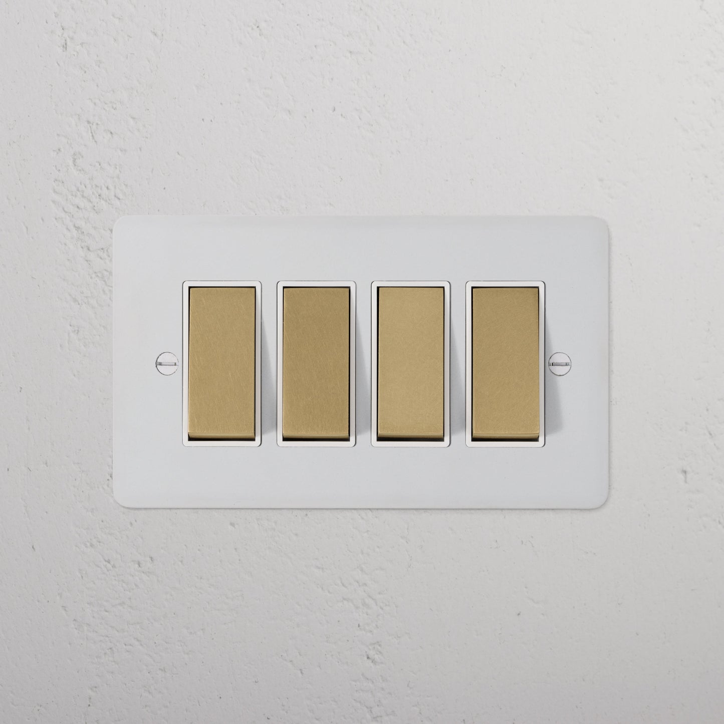 Skorter | 4G Two Way Rocker Switch - Malbar Antique Brass White