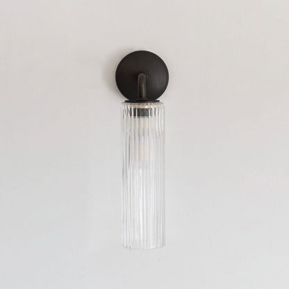 Skorter | Claremont Small Wall Lamp Fluted Glass - Bronze