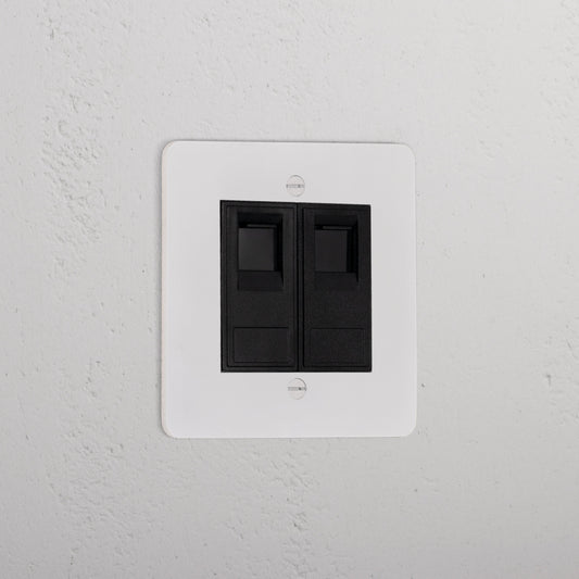 Skorter | 2x CAT6 connector - Malbar black