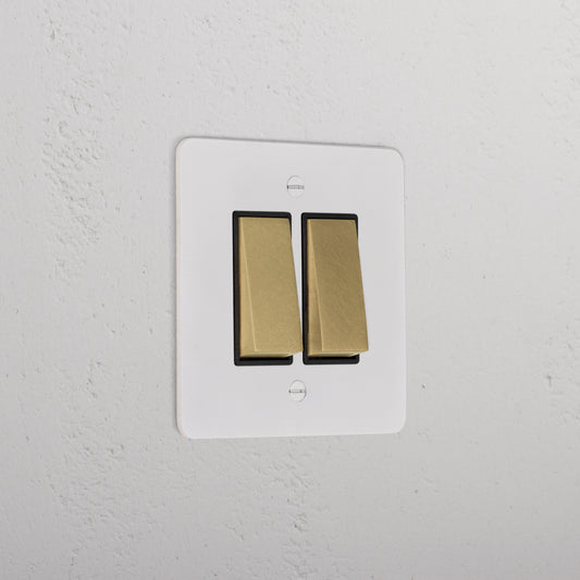 Skorter | 2G Two Way Rocker Switch - Malbar Antique Brass Black