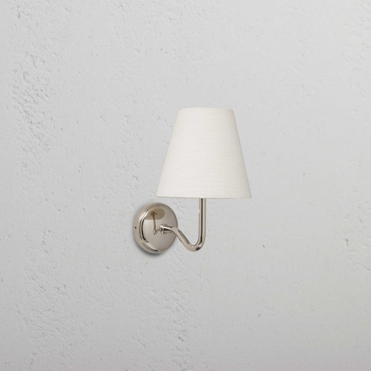 Skorter | Malvern Small Wall Lamp Alabaster White - Polished Nickel