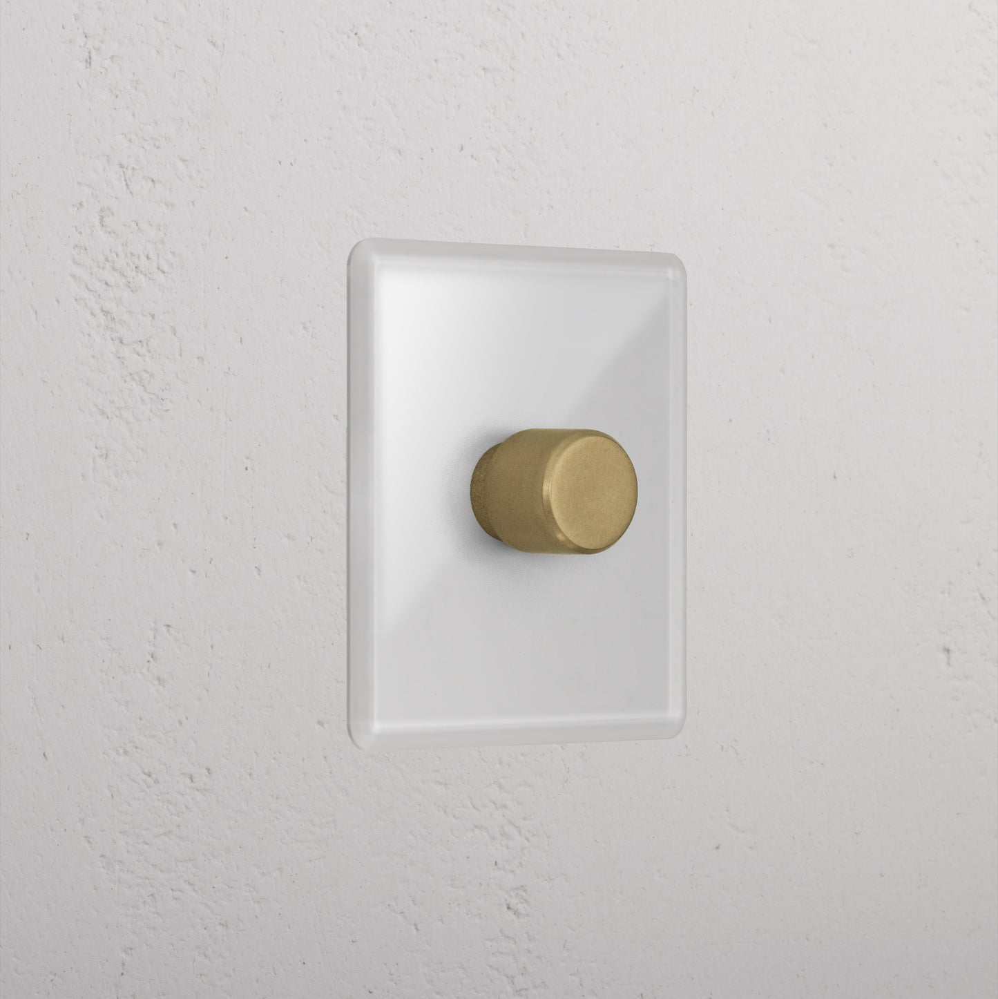Skorter | 1G Two Way Dimmer Slimline Switch - Clear Antique Brass