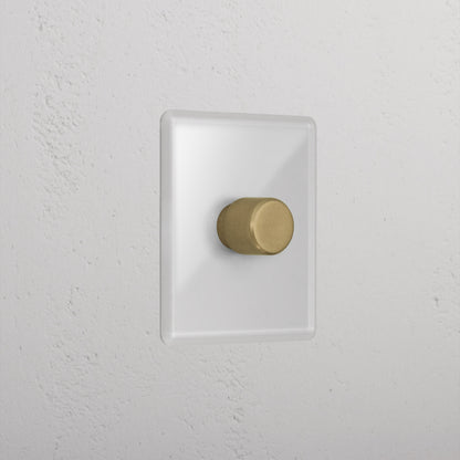 Skorter | 1G Two Way Dimmer Slimline Switch - Clear Antique Brass