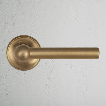 Skorter | Harper Origin Door Handle - Antique Brass