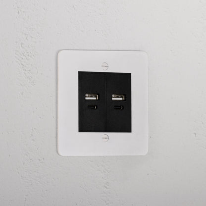 Skorter | 2x USB A+C Socket - Malbar Black