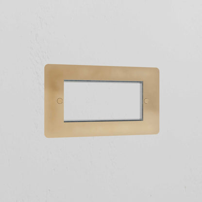 Skorter | 2G 100mm Module Plate - Antique Brass