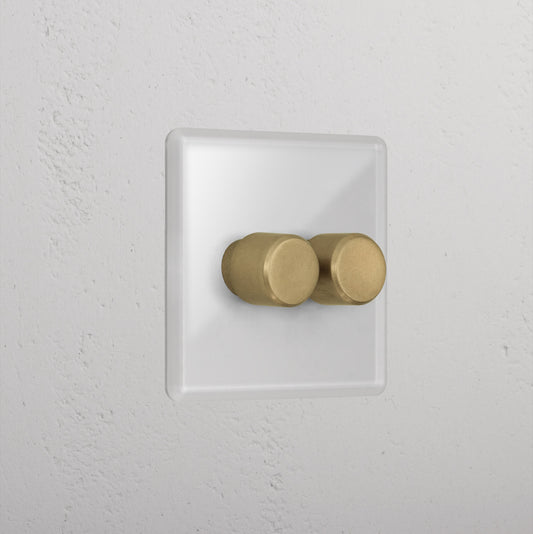 Skorter | 2G Two-way Dimmer Switch - Clear Antique Brass