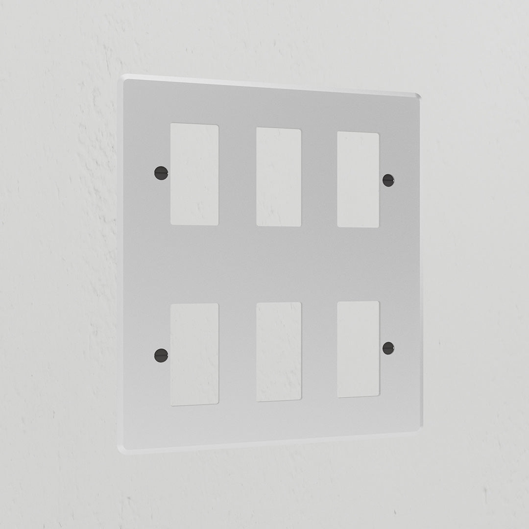 Skorter | 6G Rocker Switch Plate - Transparent Black