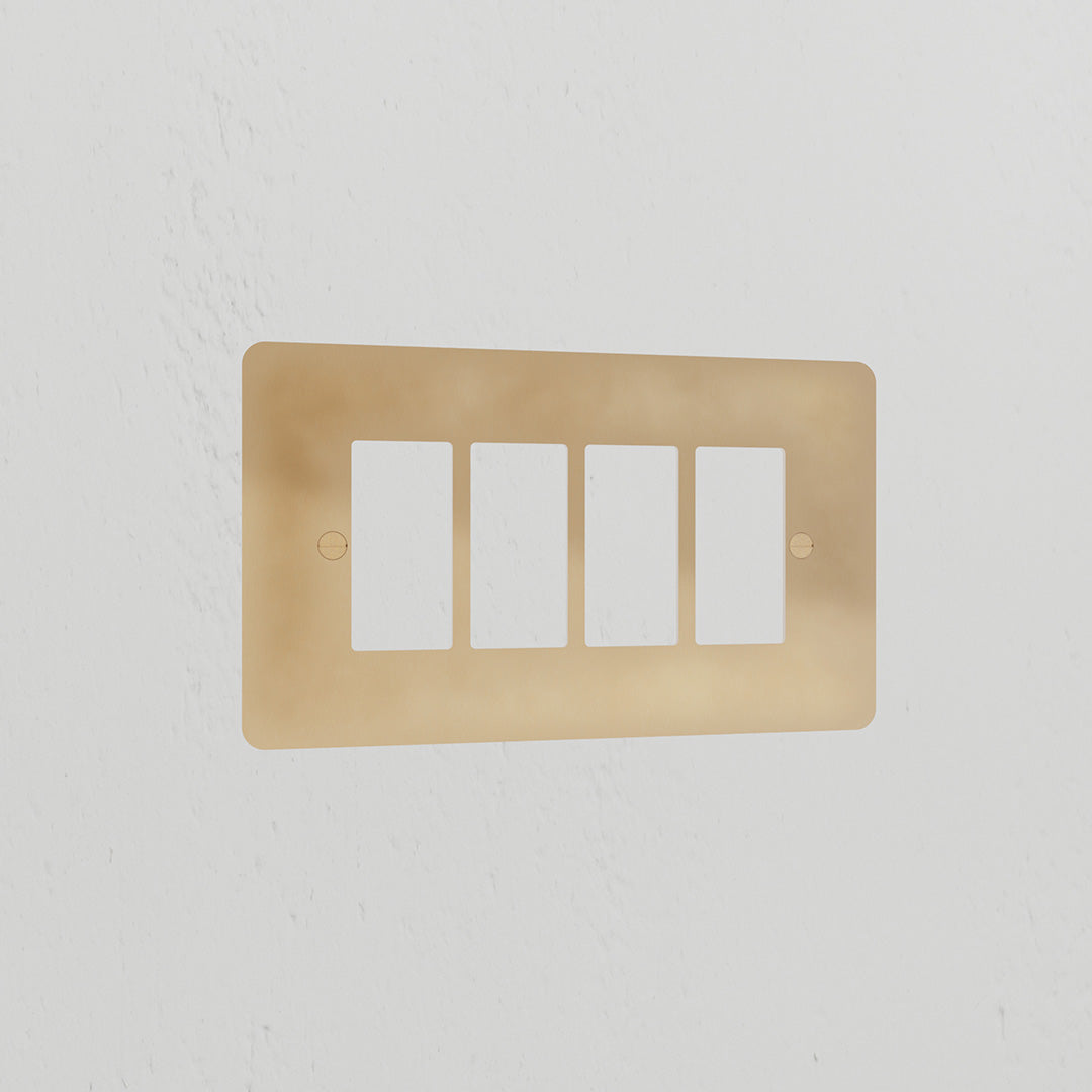 Skorter | 4G Rocker Switch Plate - Antique Brass