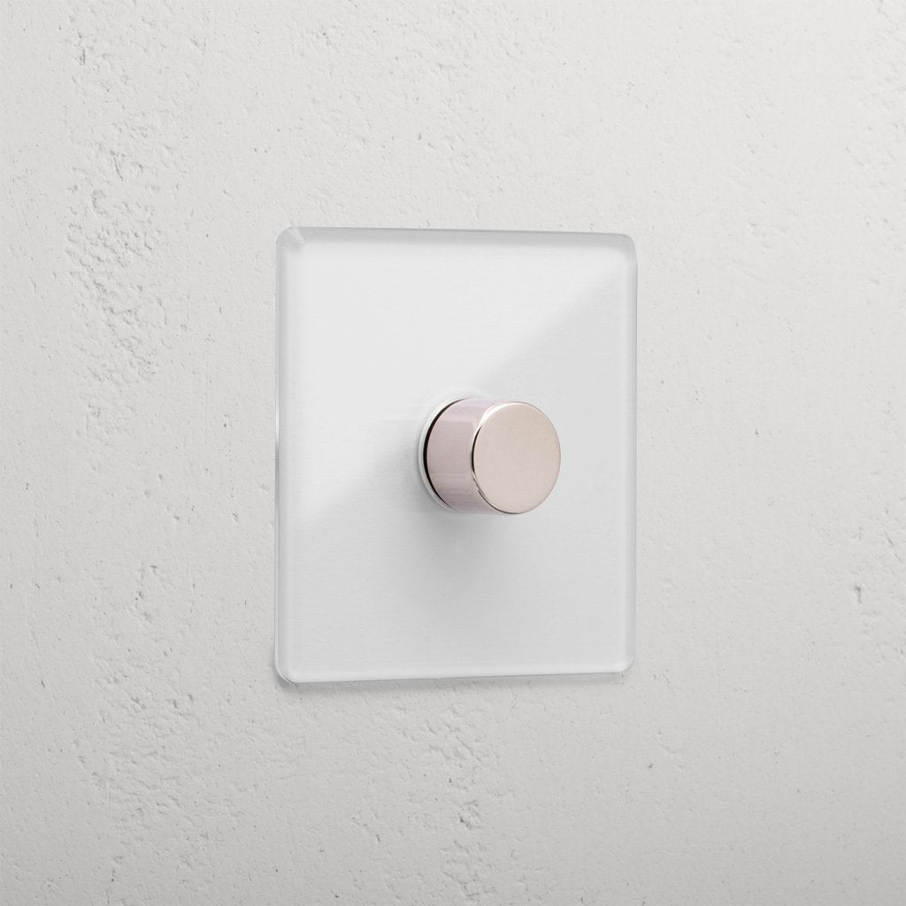 Skorter | 1G Two Way Dimmer Switch - Clear Polished Nickel