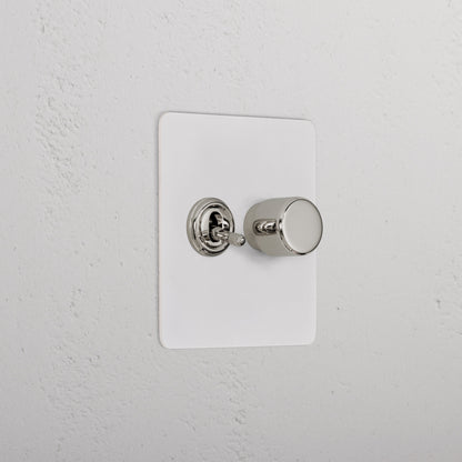 Skorter | 2G Mixed Slimline Switch 1T1D - Matt Polished Nickel