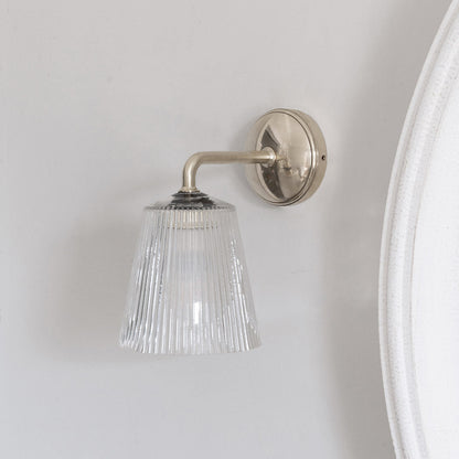 Skorter | Richmond Small Wall Lamp Fluted Glass - Polished Nickel