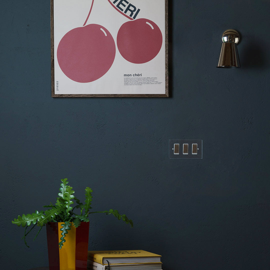 Skorter | 3G Two-way Rocker Switch - Clear Polished Nickel White