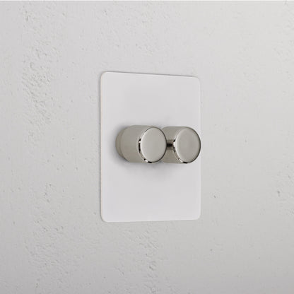 Skorter | 2G Dimmer Slimline Switch - Malbar Polished Nickel