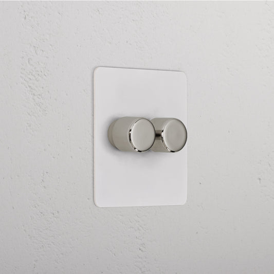Skorter | 2G Dimmer Slimline Switch - Malbar Polished Nickel