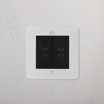 Skorter | 2x USB C+C Socket - Malbar black