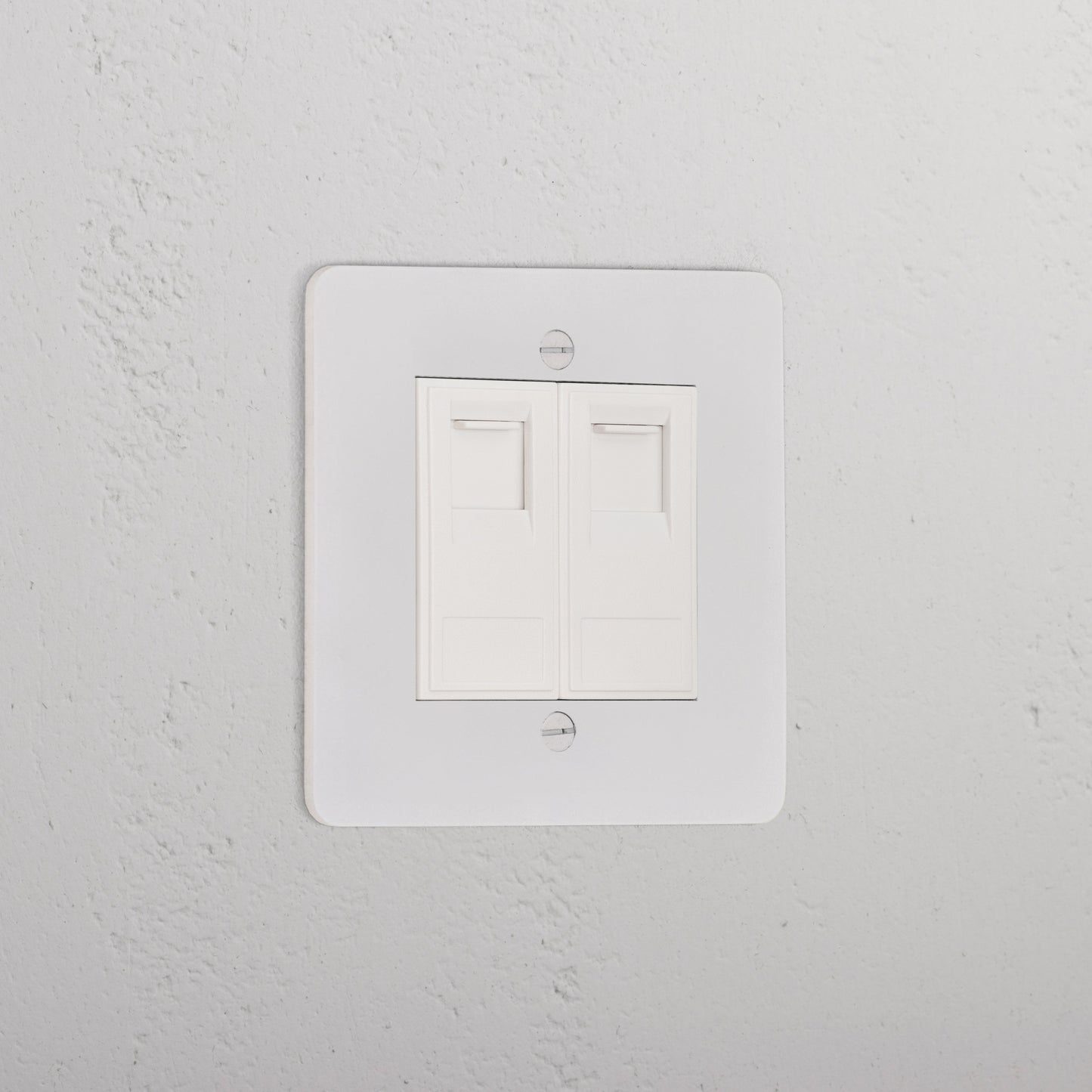 Skorter | 2x CAT6 Socket - Malbar White