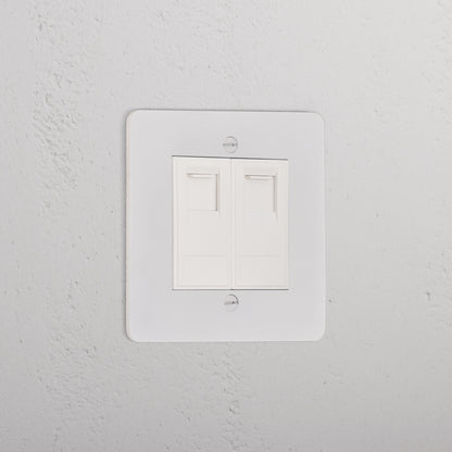 Skorter | 2x CAT6 Socket - Malbar White