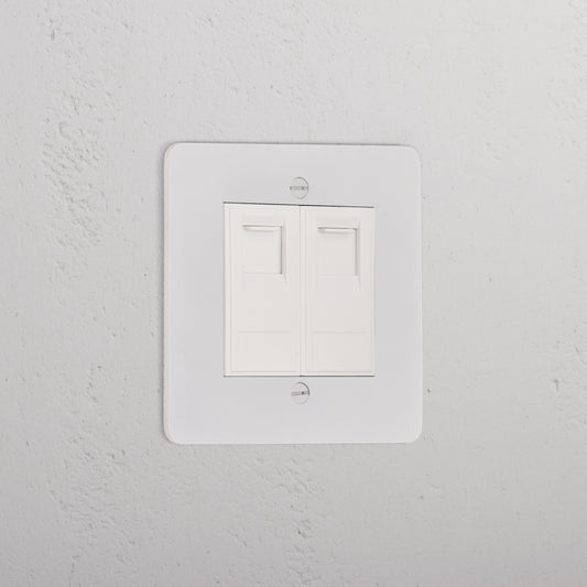 Skorter | 2x CAT6 Socket - Malbar White