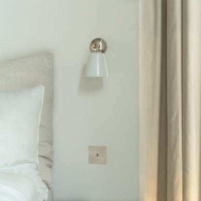 Skorter | Richmond Small Wall Lamp Fine Porcelain - Polished Nickel
