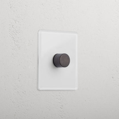 Skorter | 1G Two Way Dimmer Slimline Switch - Clear Bronze