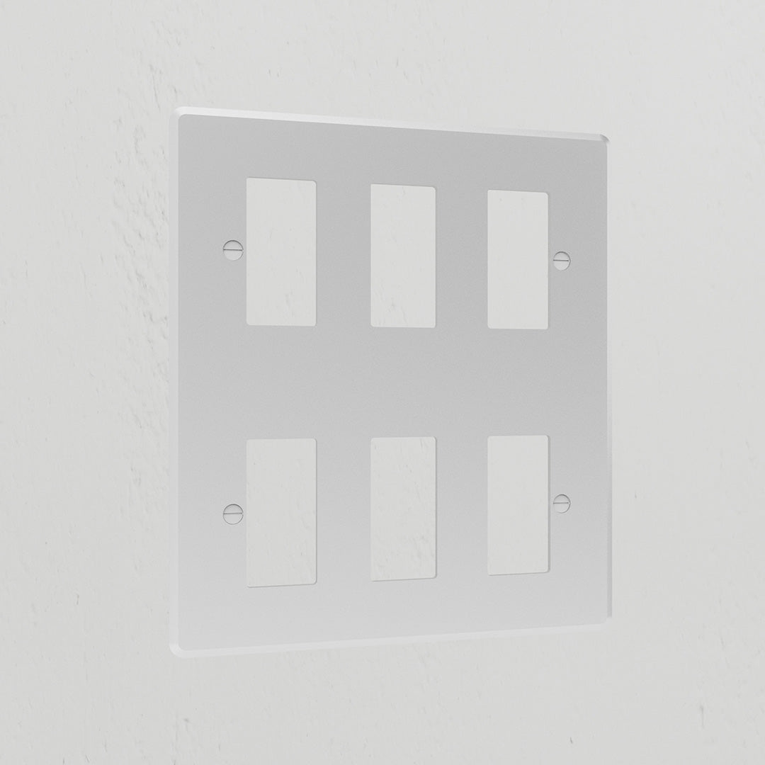 Skorter | 6G Rocker Switch Plate - Clear White