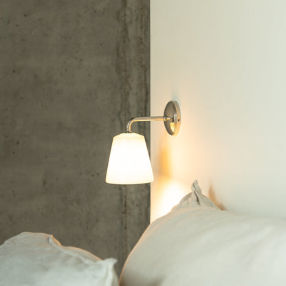 Skorter | Richmond Small Wall Lamp Fine Porcelain - Polished Nickel