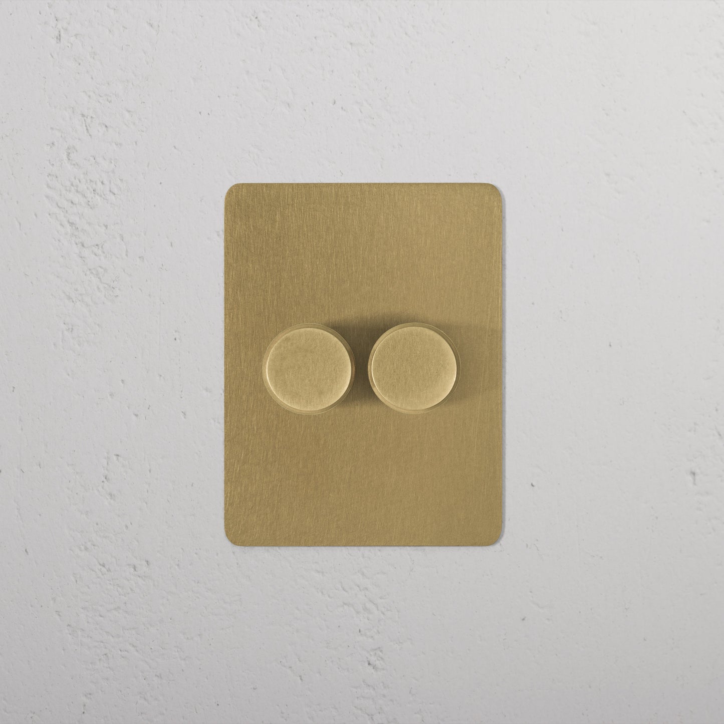 Skorter | 2G Two Way Dimmer Slimline Switch - Antique Brass
