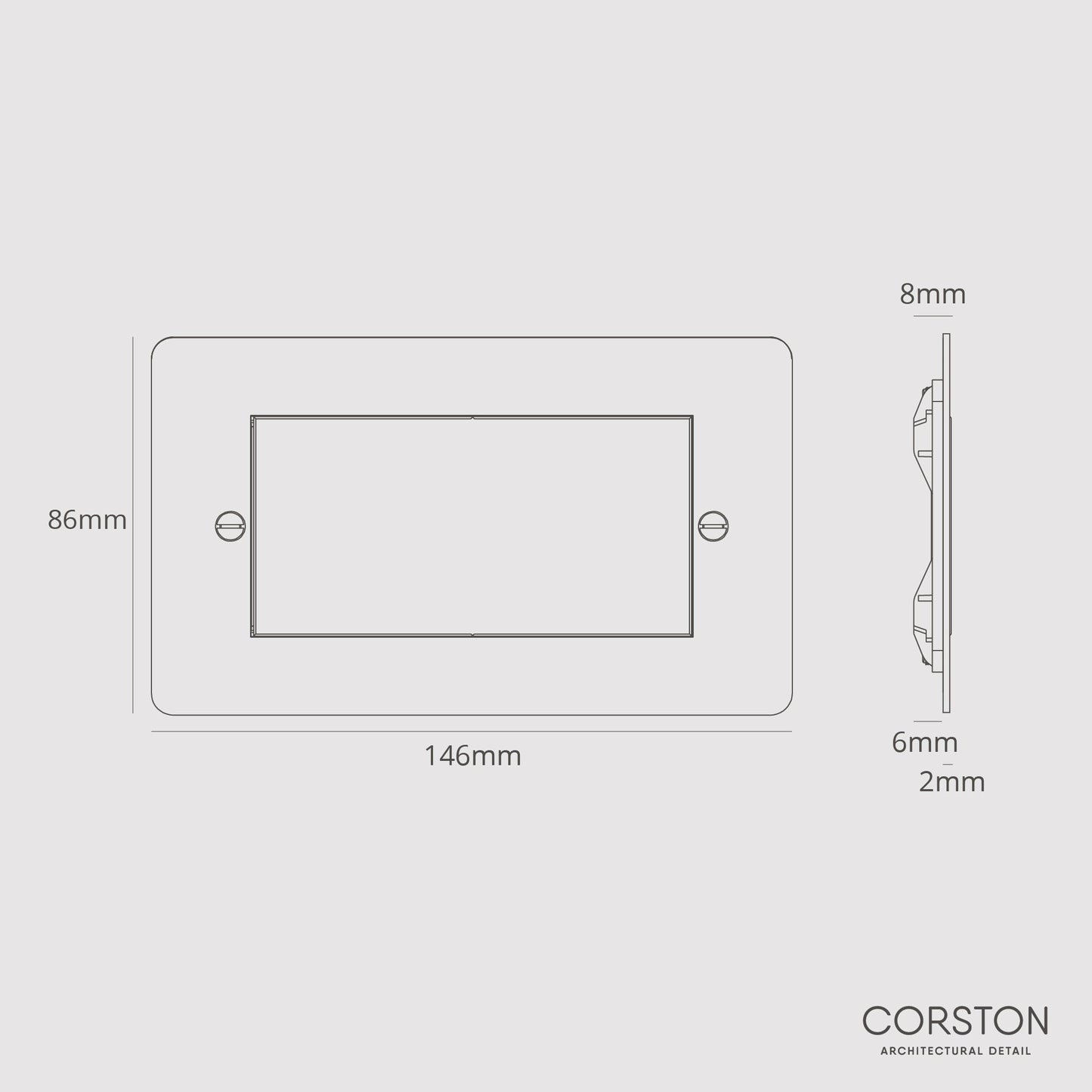 Skorter | Double Module Brush Plate - Malbar White
