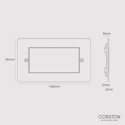 Skorter | Double Module Brush Plate - Malbar White