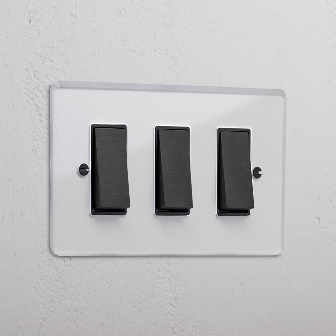 Skorter | 3G Two Way Rocker Switch - Clear Bronze Black