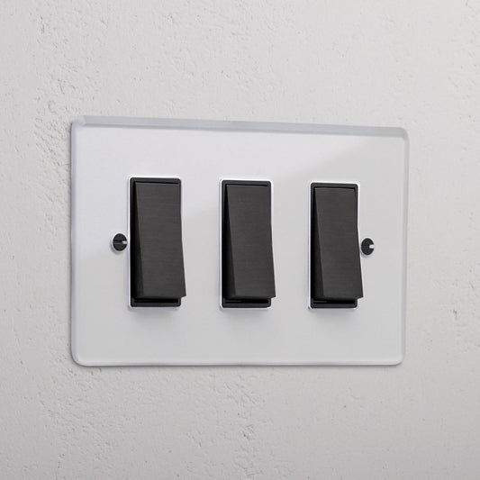 Skorter | 3G Two Way Rocker Switch - Clear Bronze Black