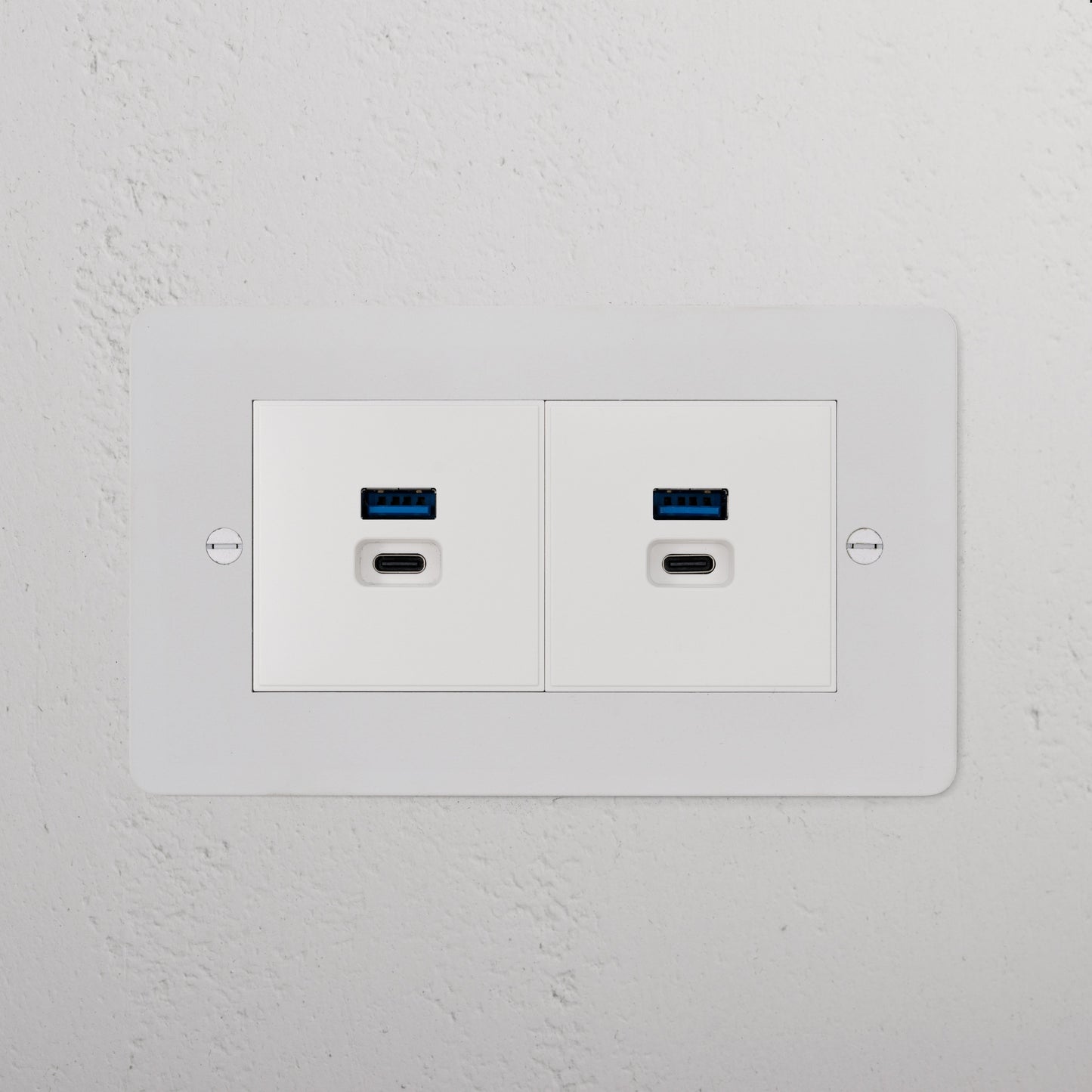 Skorter | 2X USB A+C Fast Charging Connector - Malbar White