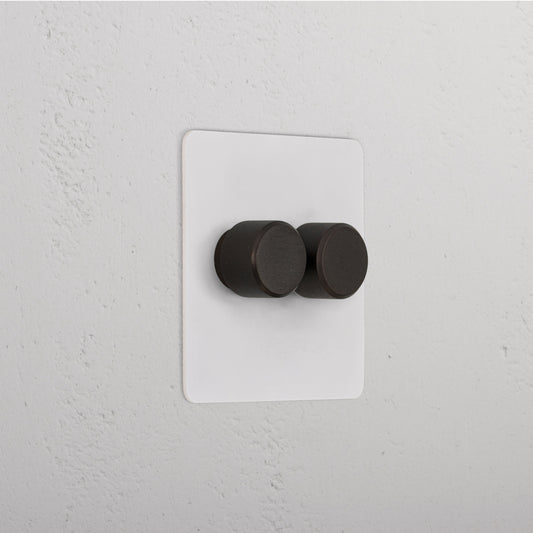Skorter | 2G Dimmer Slimline Switch - Malbar Bronze