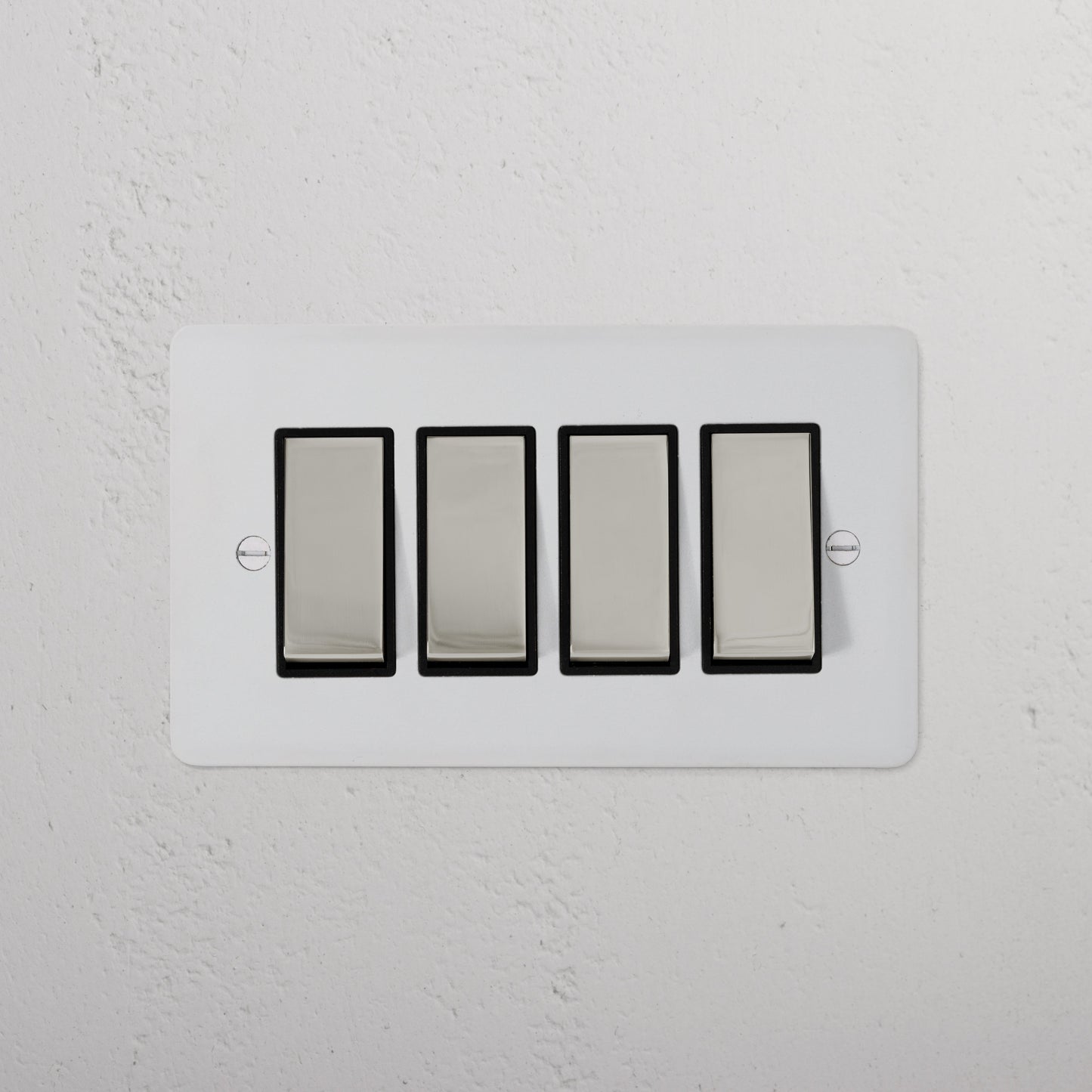 Skorter | 4G Two-way Rocker Switch - Malbar Polished Nickel Black