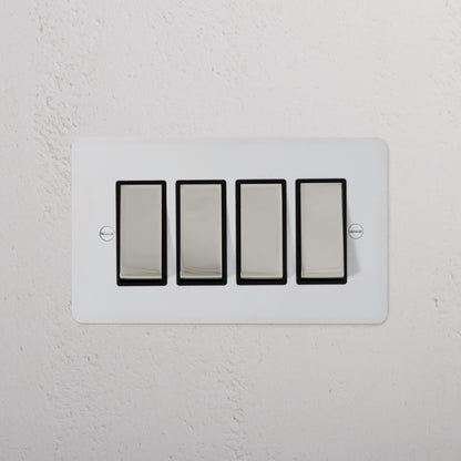 Skorter | 4G Two-way Rocker Switch - Malbar Polished Nickel Black