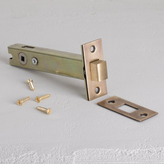 Skorter | 100mm Bathroom lock - Antique brass
