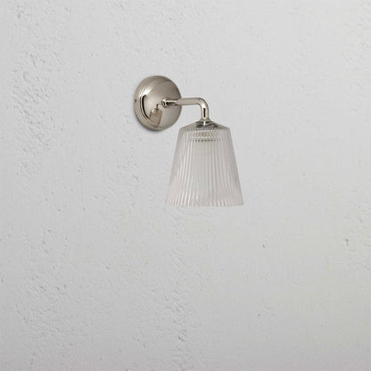 Skorter | Richmond Small Wall Lamp Fluted Glass - Polished Nickel